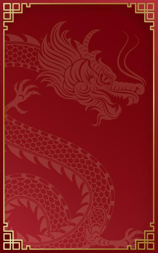 Happy Chinese new year 2024 Zodiac sign year of the Dragon vector