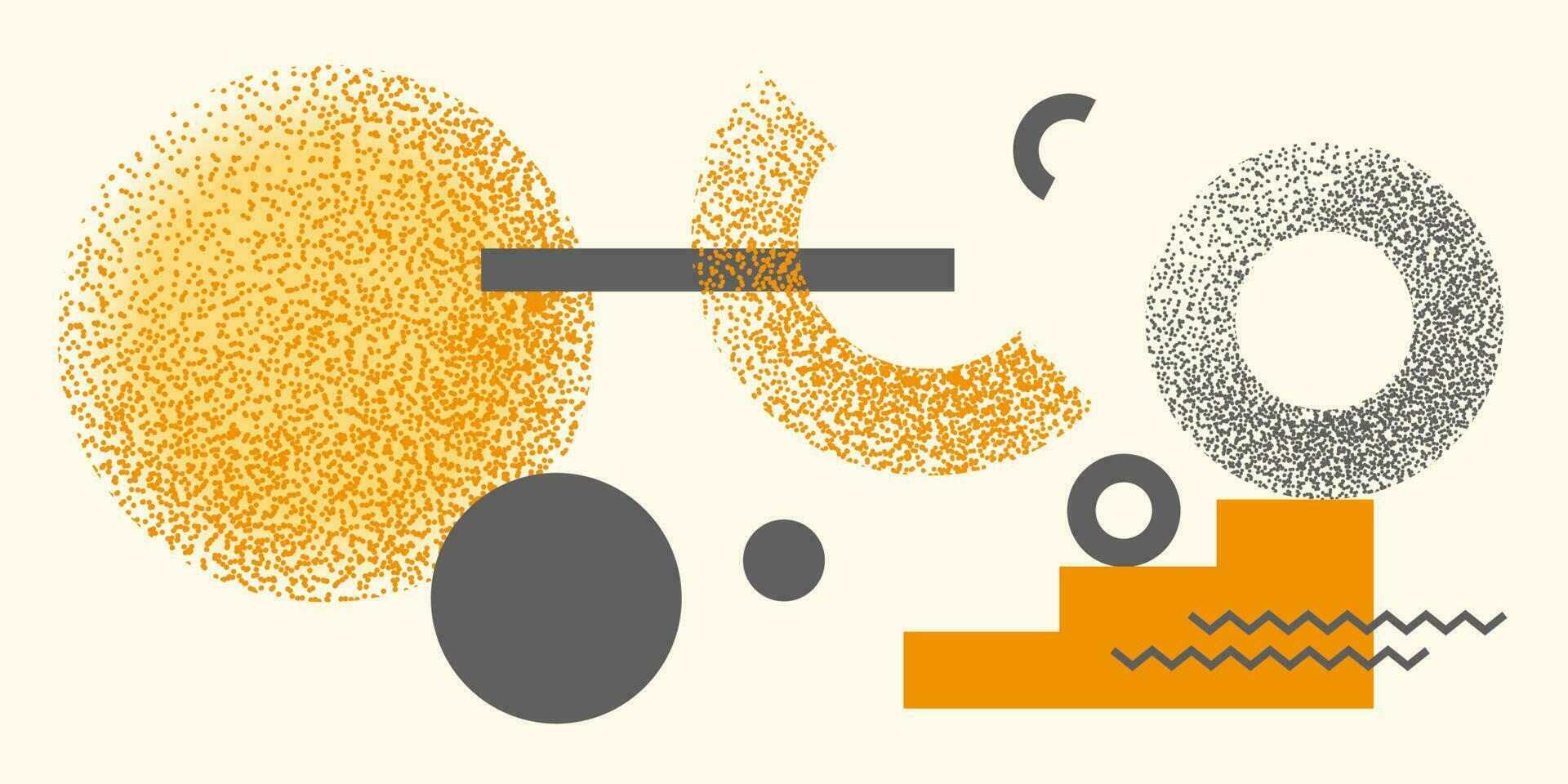 Y2K bitmap shapes, simple geometric shapes and forms with noise, vector decorative retro objects.
