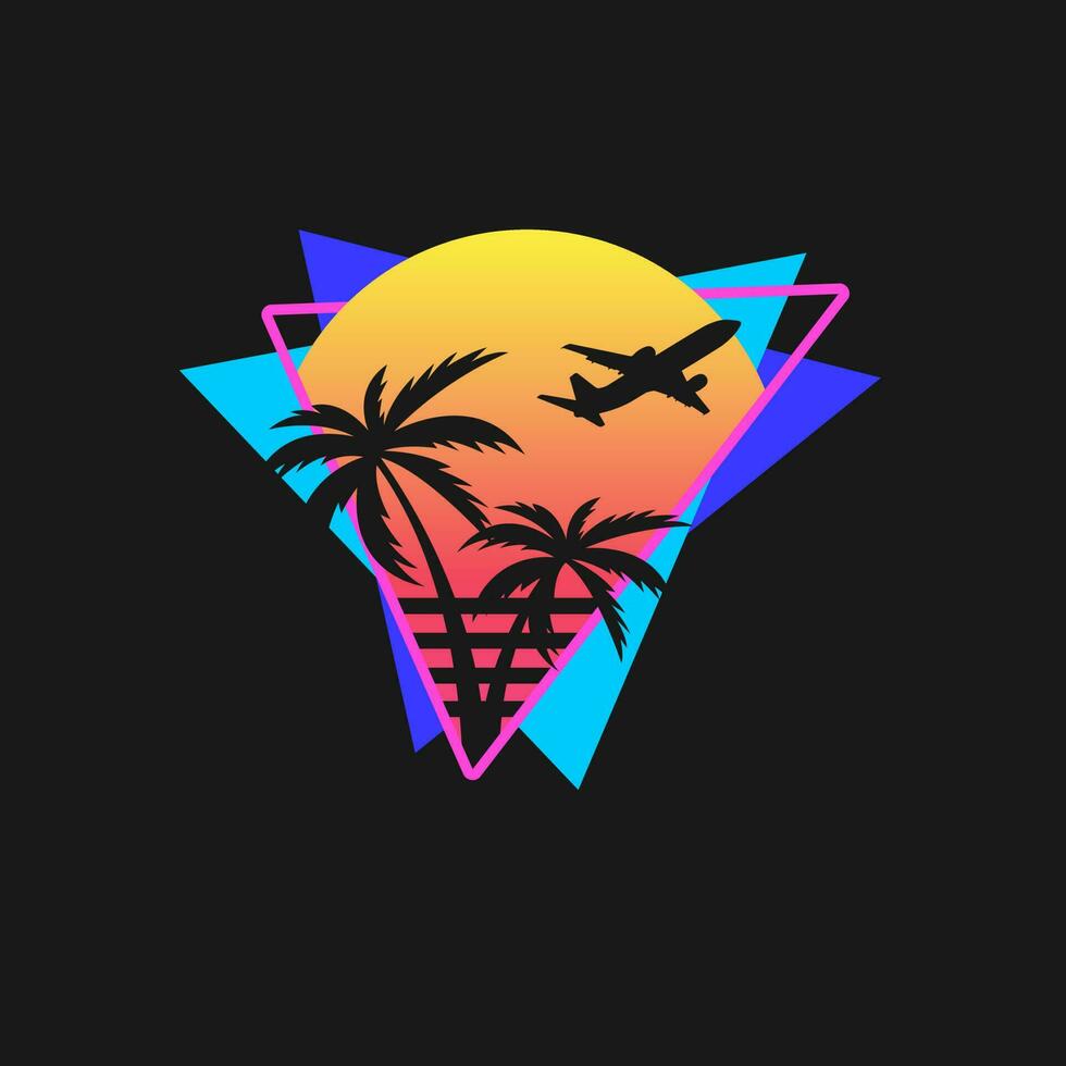 Miami Vice Vector Graphic for T-shirt Print