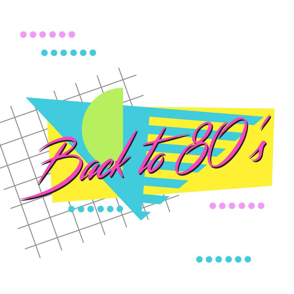 80's music, retro, disco and pop culture graphic art vector