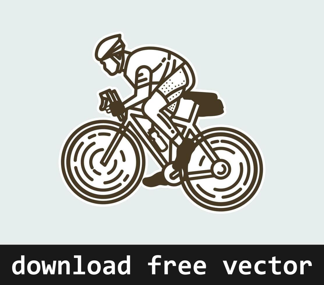 outline bicycle vector art free download