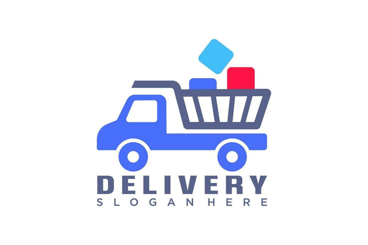 Delivery car icon logo design vector template
