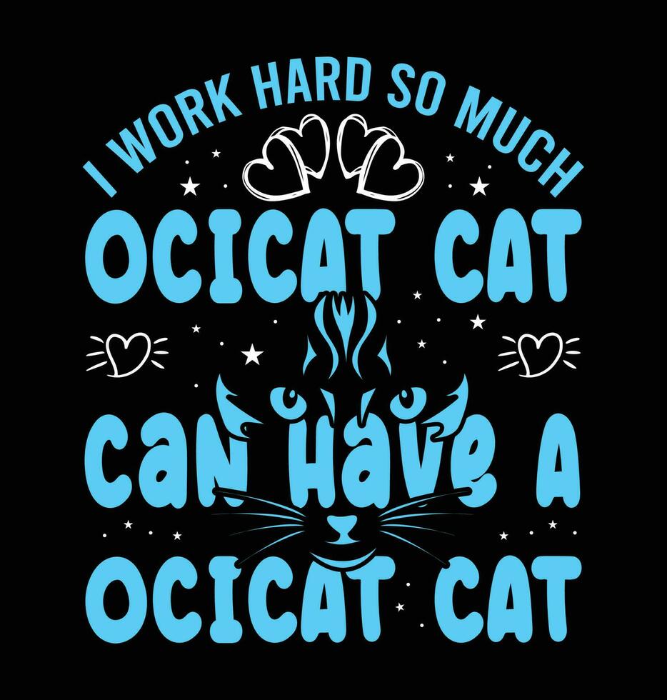 ocicat camiseta diseño vector