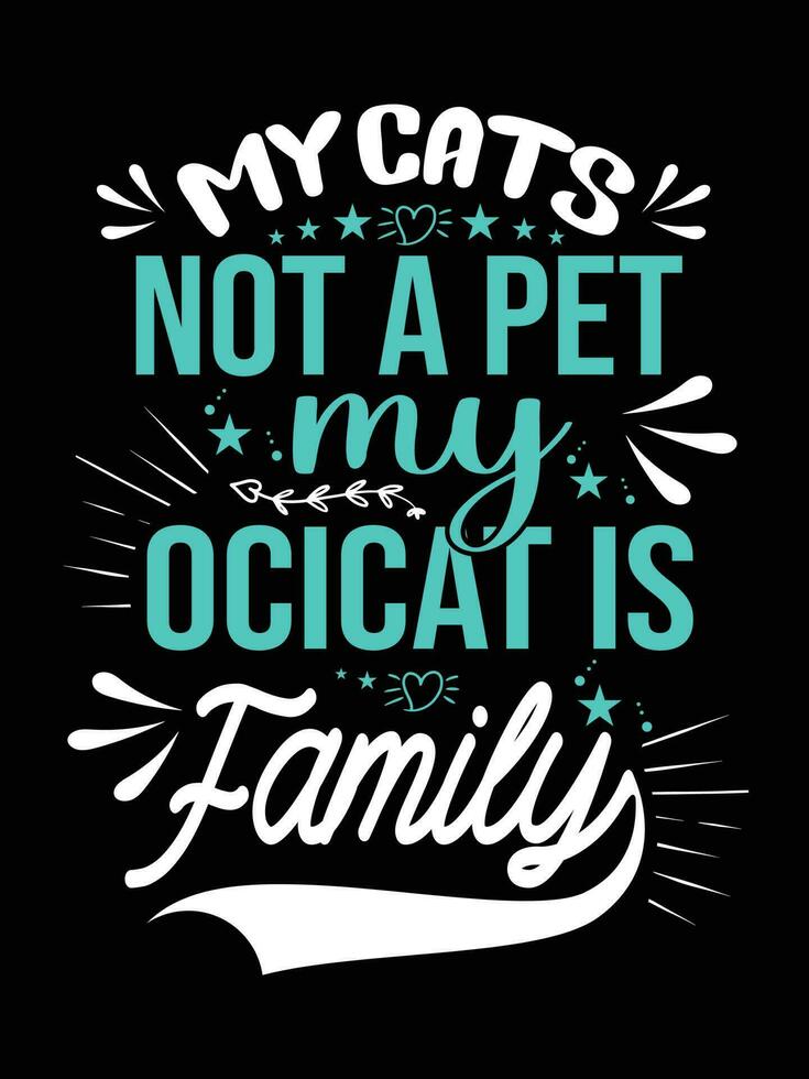 Ocicat T-Shirt Design vector