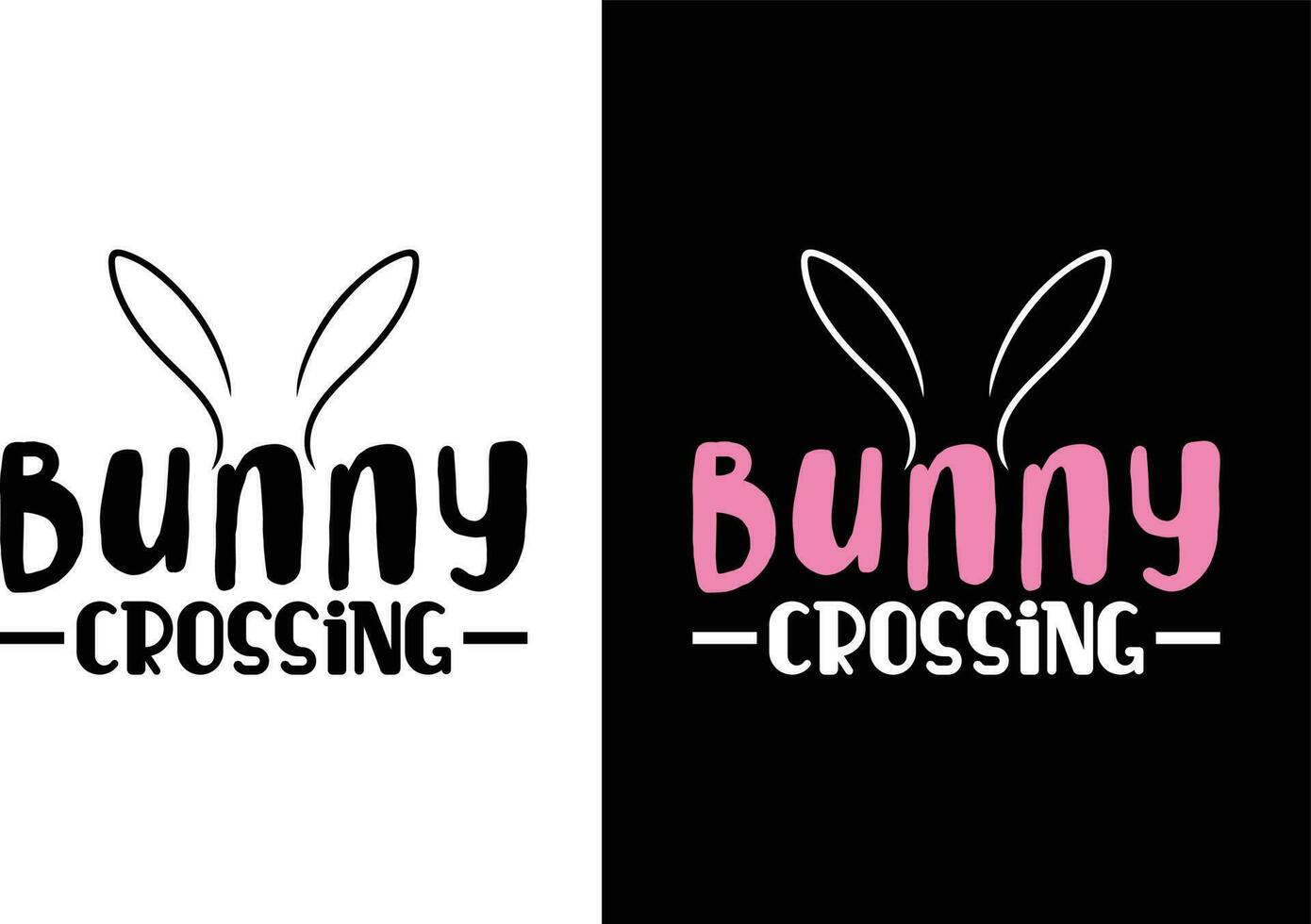 Bunny Crossing Design vector