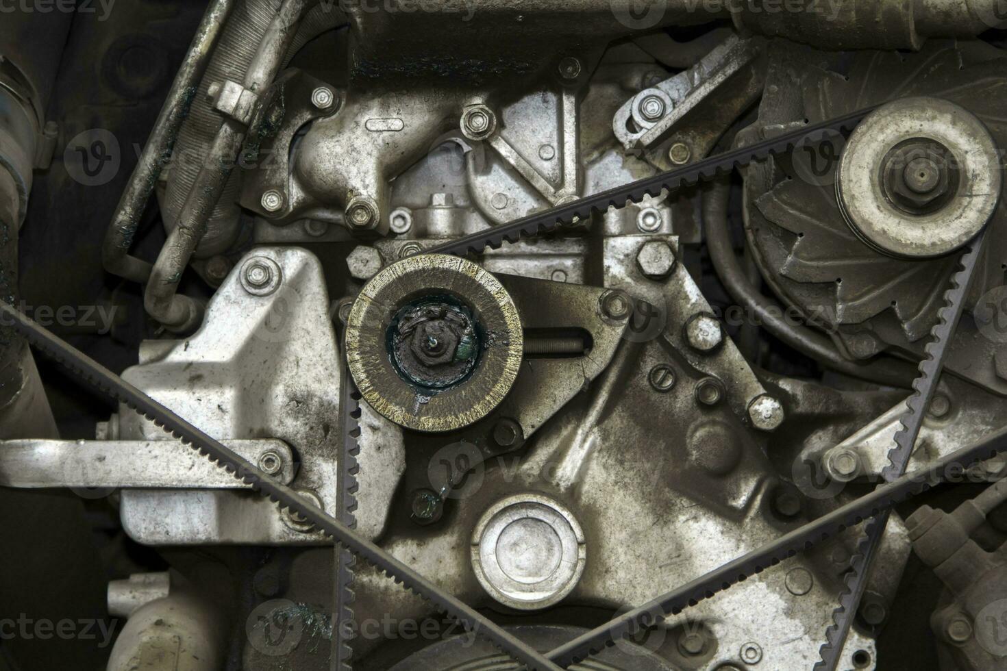 The bus's engine is in the back of the bus when it's parked. Open the bonnet to cool down and restore it as it is - travel-tourism-and-transportation. photo