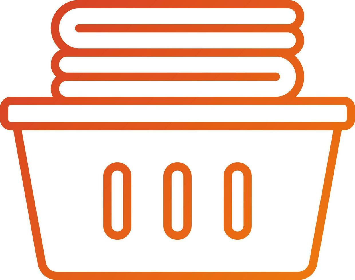 Laundry Basket Icon Style vector