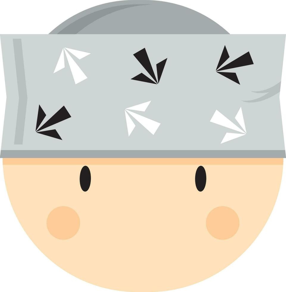 Cartoon Prisoner in Classic Arrow Style Prison Uniform vector
