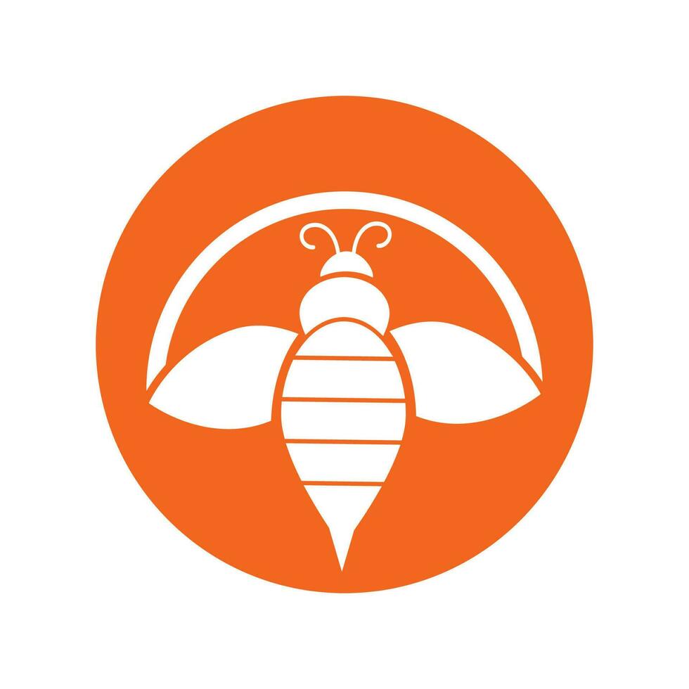 sun bee light logo and vector icon