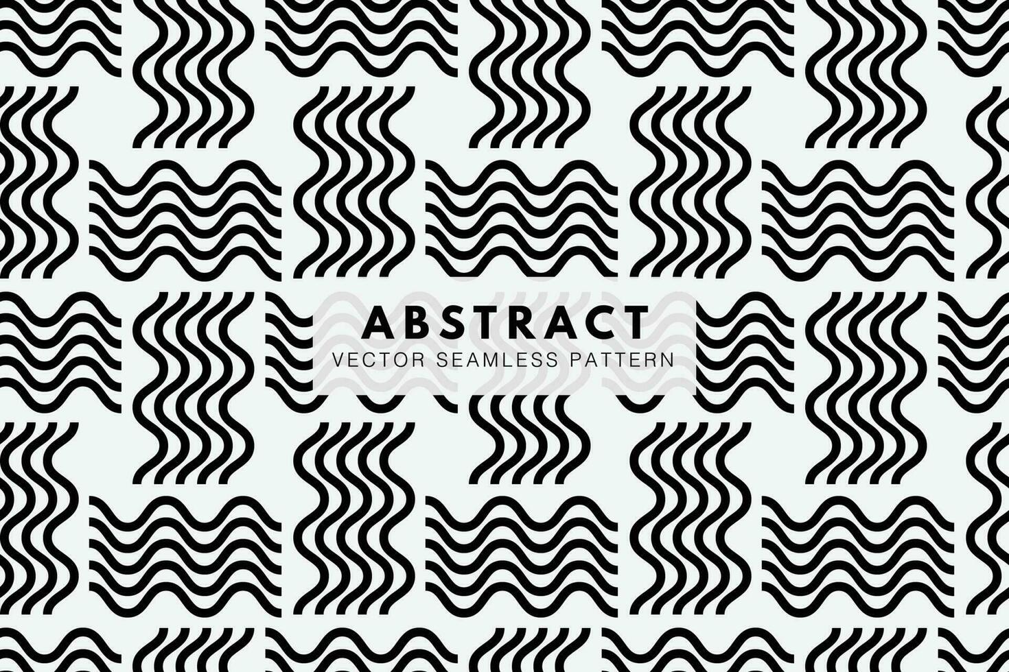 Wave stripe lines abstract seamless repeat vector pattern