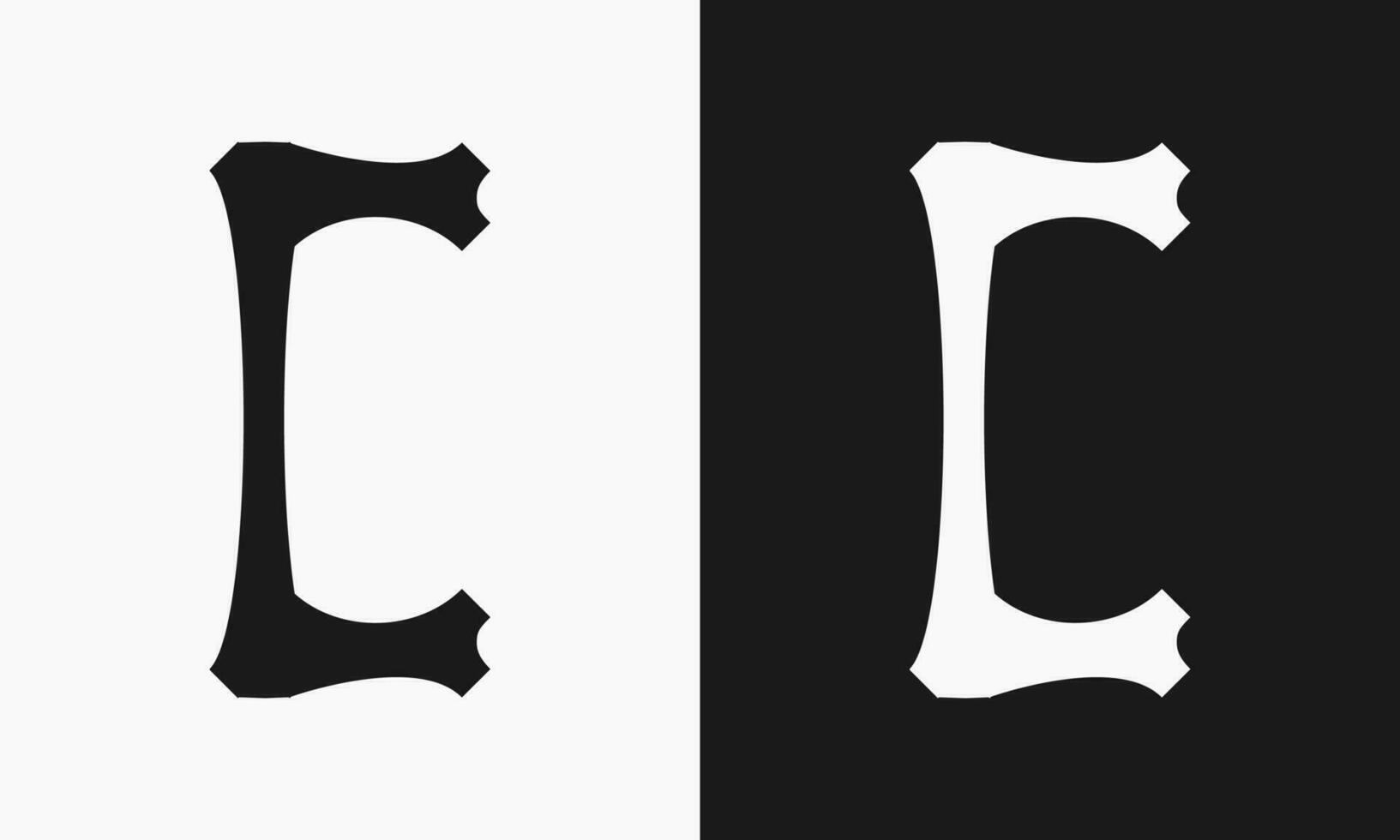 A letter-shaped design that has a classic effect and a gothic feel. suitable for use as a logo or marker vector