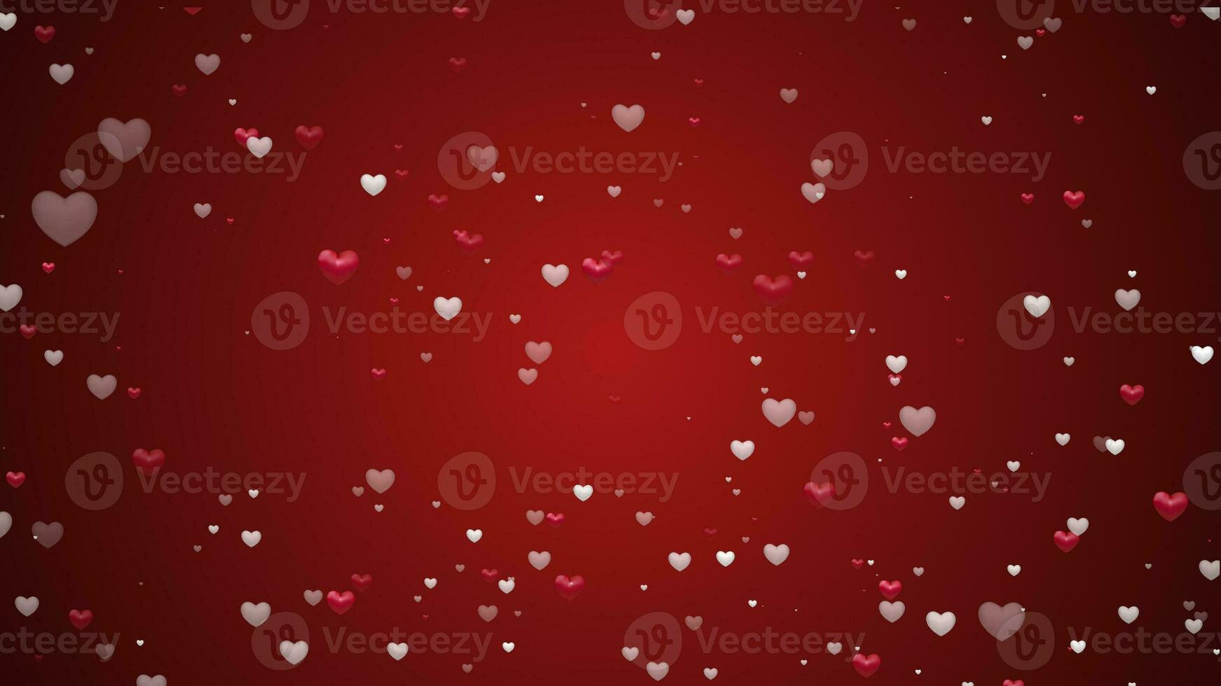 Red heart love confettis. Valentine's day vignette wonderful background. photo