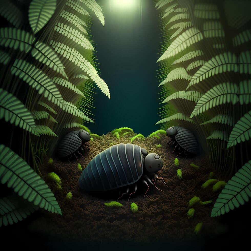 Woodlouse. aesthetic graphic art photo
