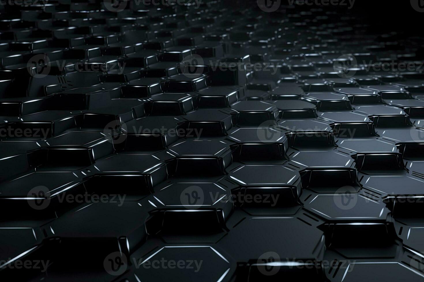 Abstract futuristic surface concept with hexagons. Trendy sci-fi technology background photo