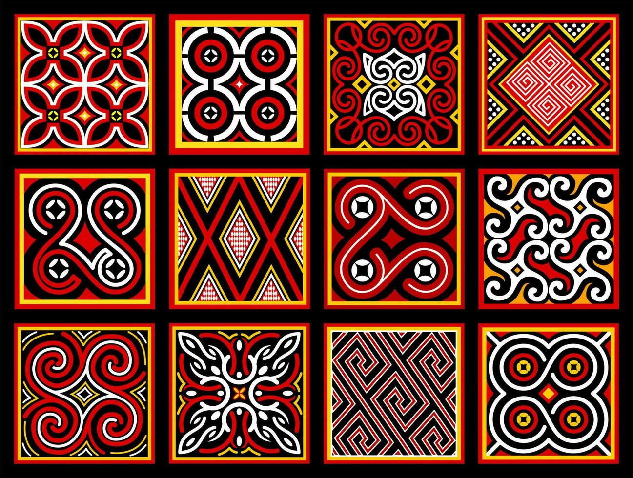 Ethnic pattern from Toraja Indonesia. Traditionally applied on wood carving at Toraja's house named Tongkonan. vector
