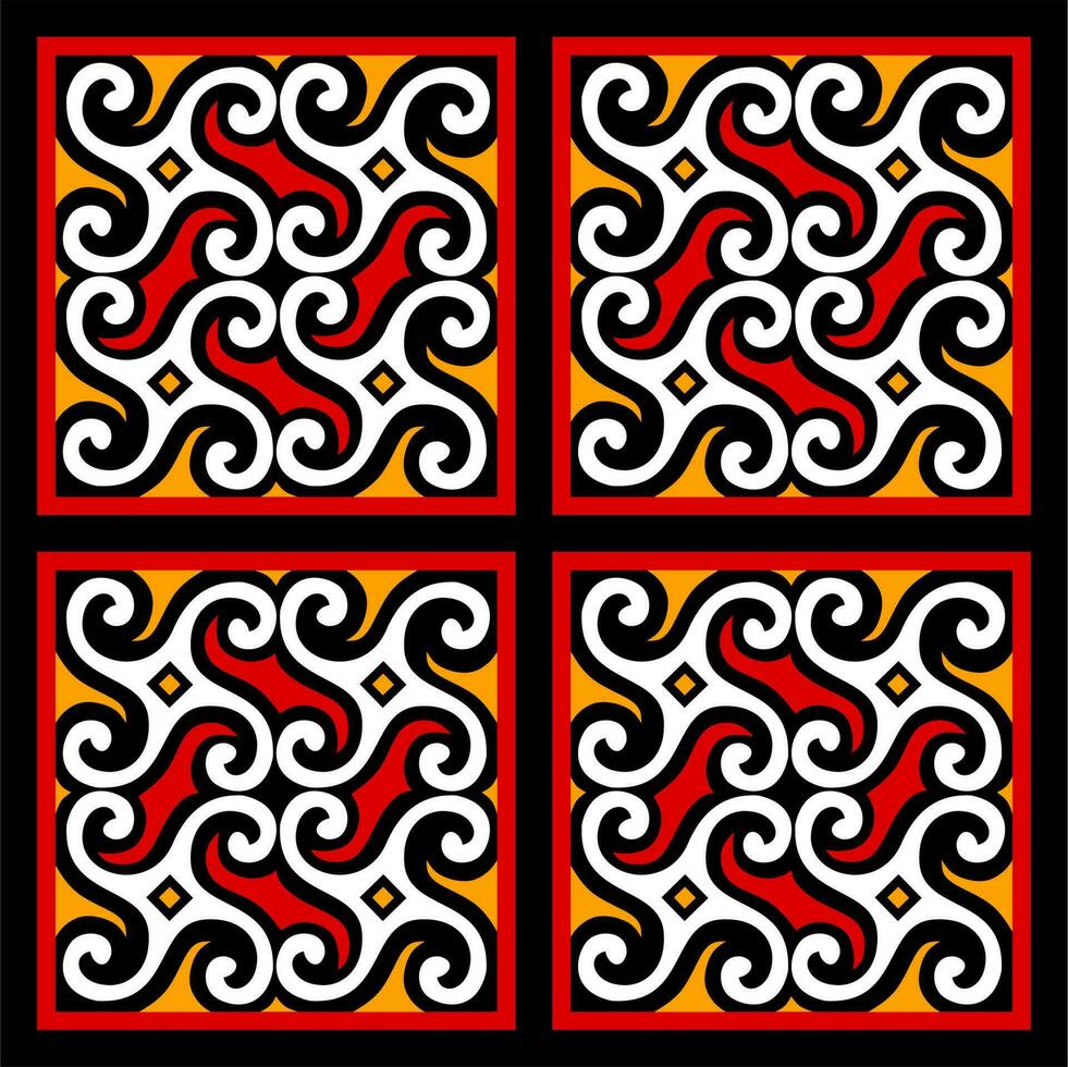 Ethnic pattern from Toraja Indonesia. Traditionally applied on wood carving at Toraja's house named Tongkonan. vector