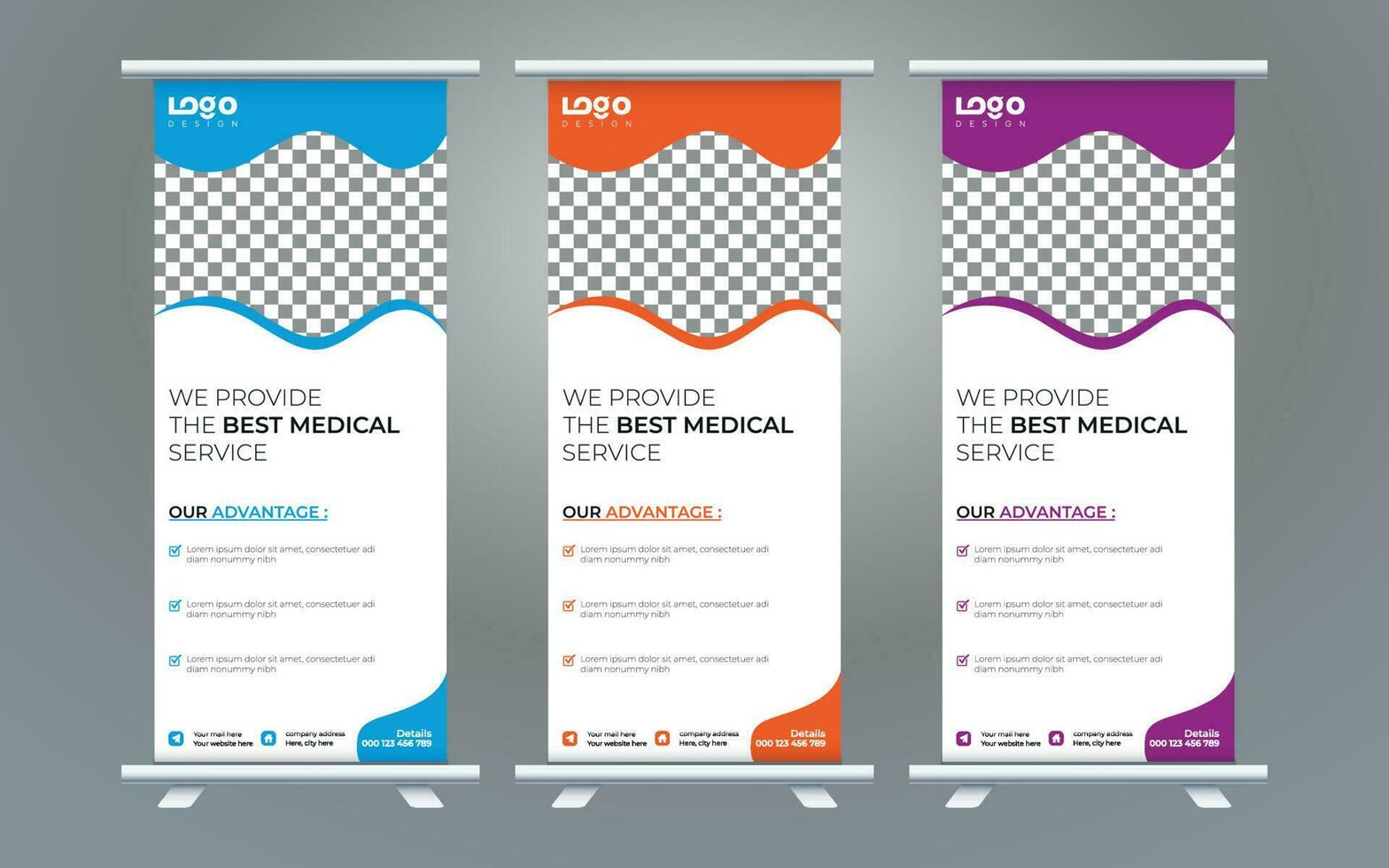 Roll up banner stand template, stand design,banner template, Yellow banner, advertisement,flyer design,vector illustration vector