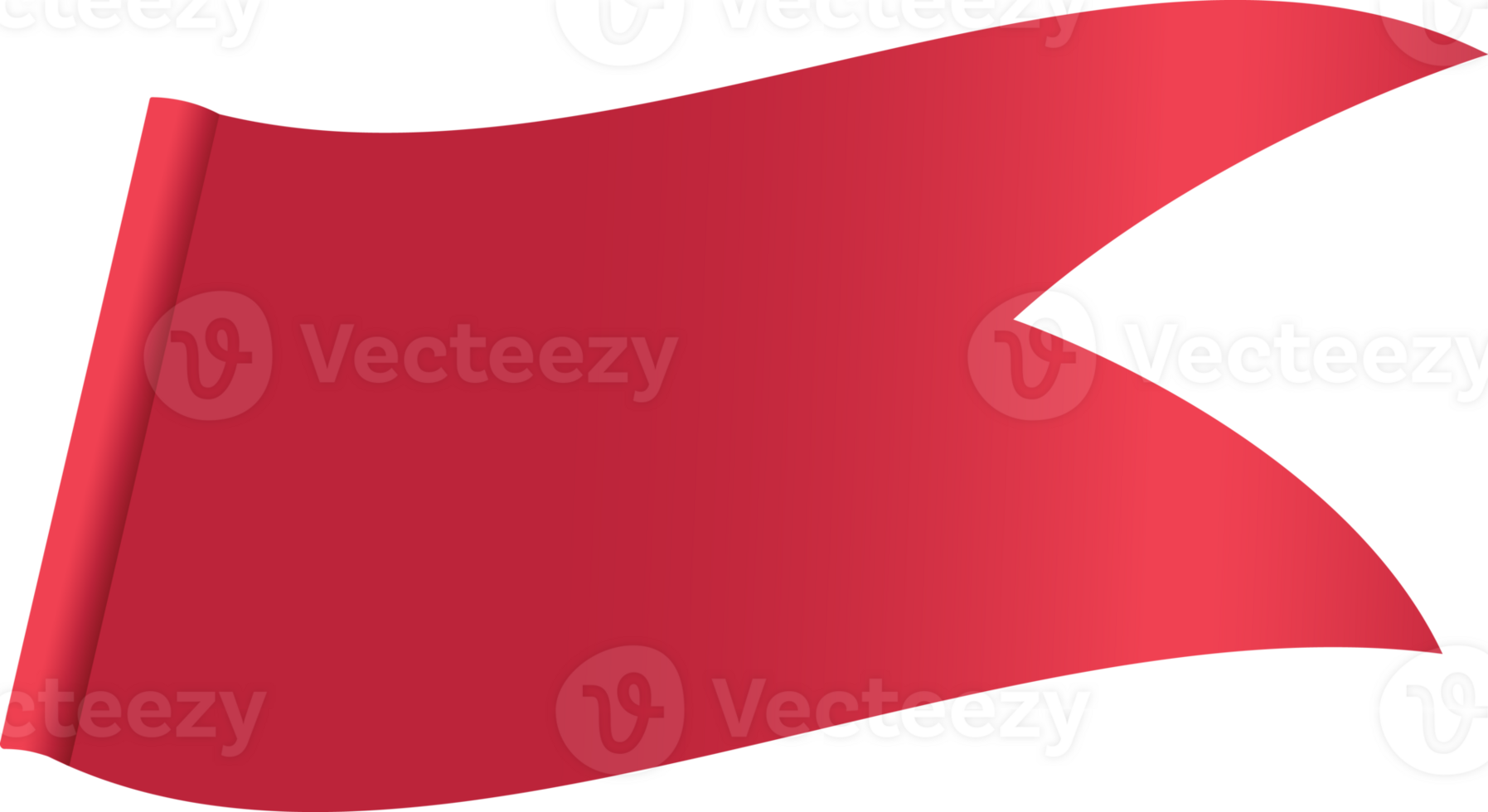 Fluttering two-pointed end flags, element and decoration design. png