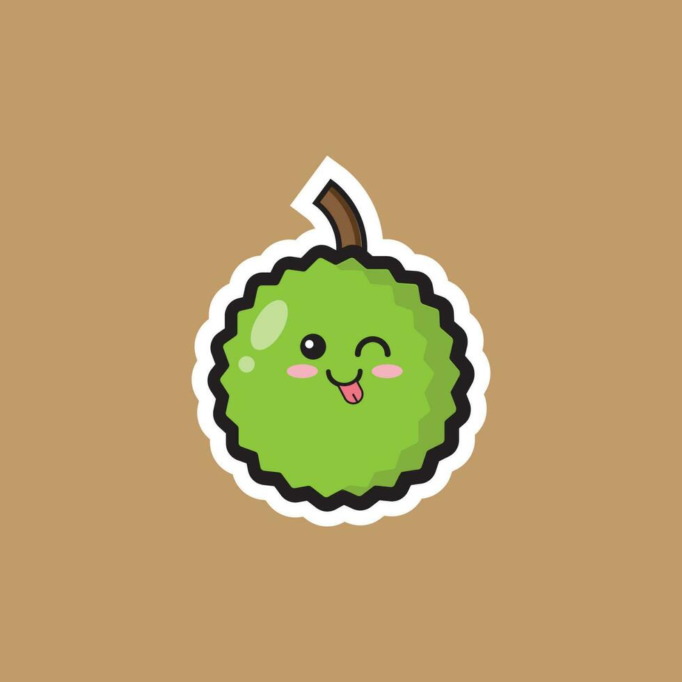 durian cute icon vector design