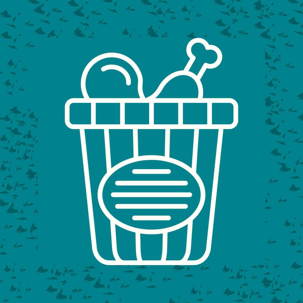 Chicken Bucket Vector Icon