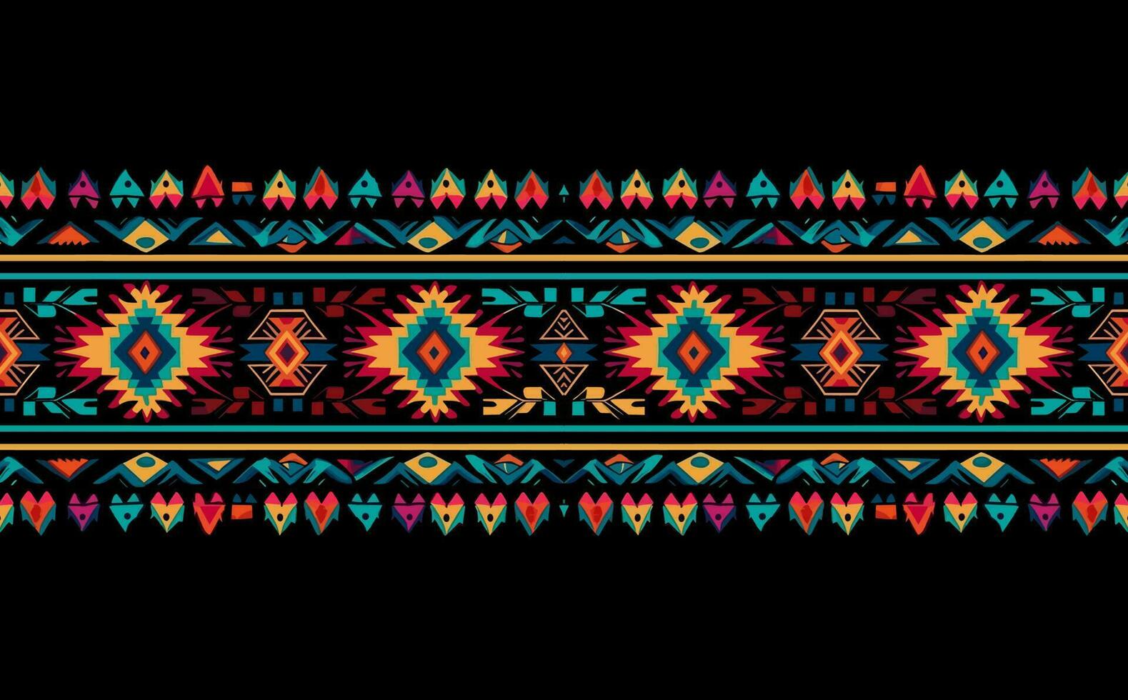 Ethnic abstract ikat pattern. Seamless pattern in tribal, folk embroidery, Mexican style. Aztec geometric art ornament print.Design for carpet, wallpaper, clothing, wrapping, fabric, cover, textile vector