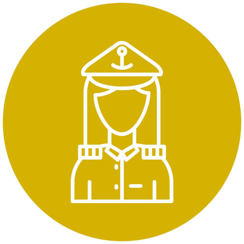 Marine Female Vector Icon Style