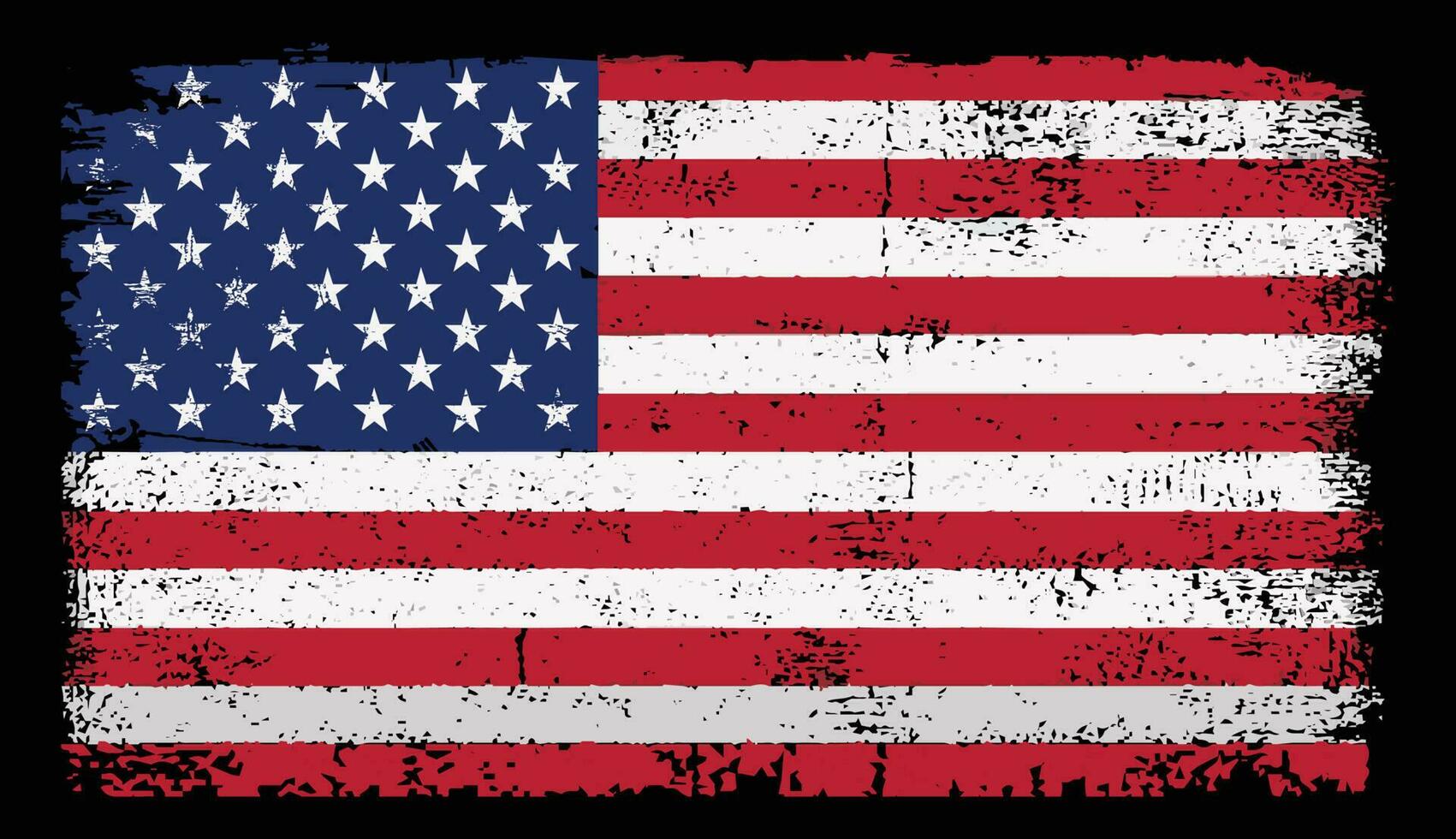 grunge Estados Unidos bandera. Clásico americano bandera vector
