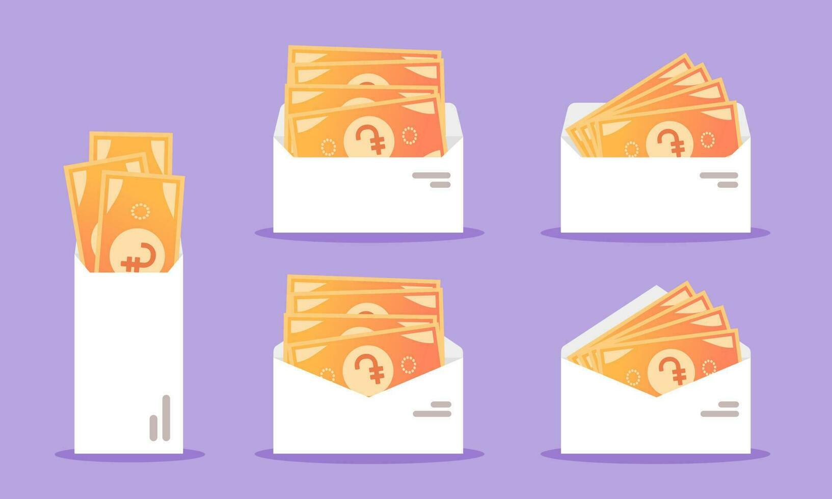 Armenian Dram Money in Envelope vector