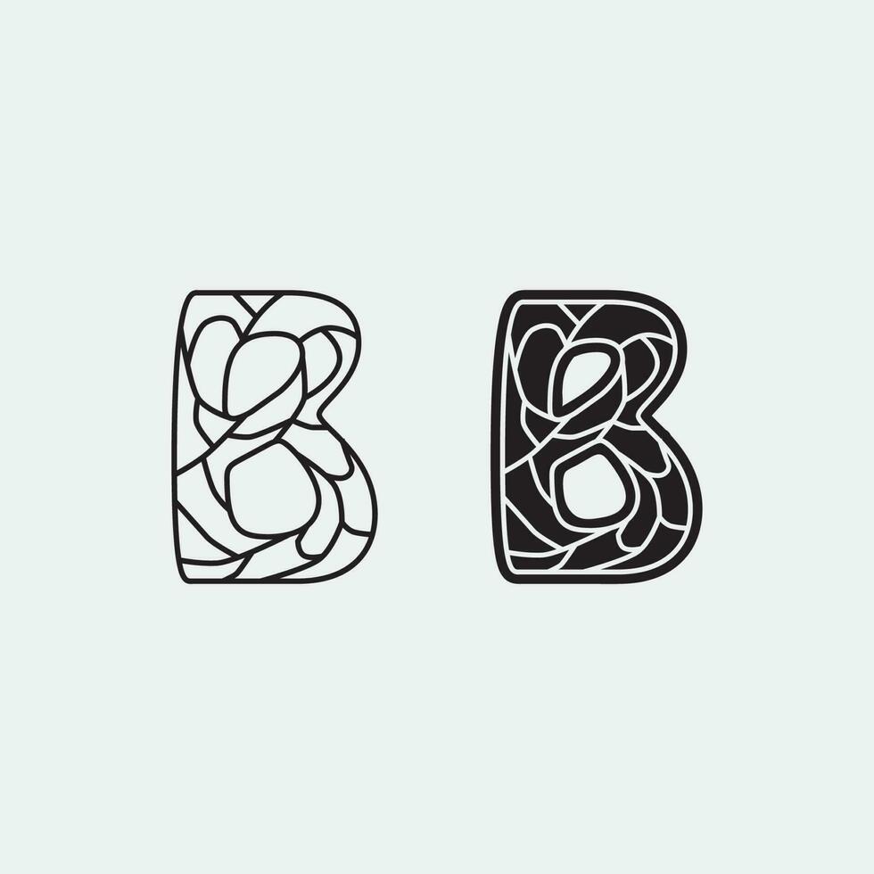 b font icon and  letter b logo vector. B logo symbol icon design template. vector