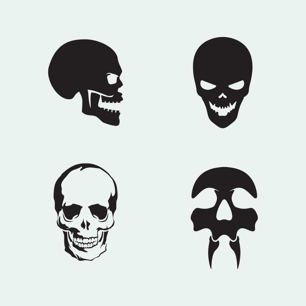 skull and bones icon logo design vector graphic illustration symbol