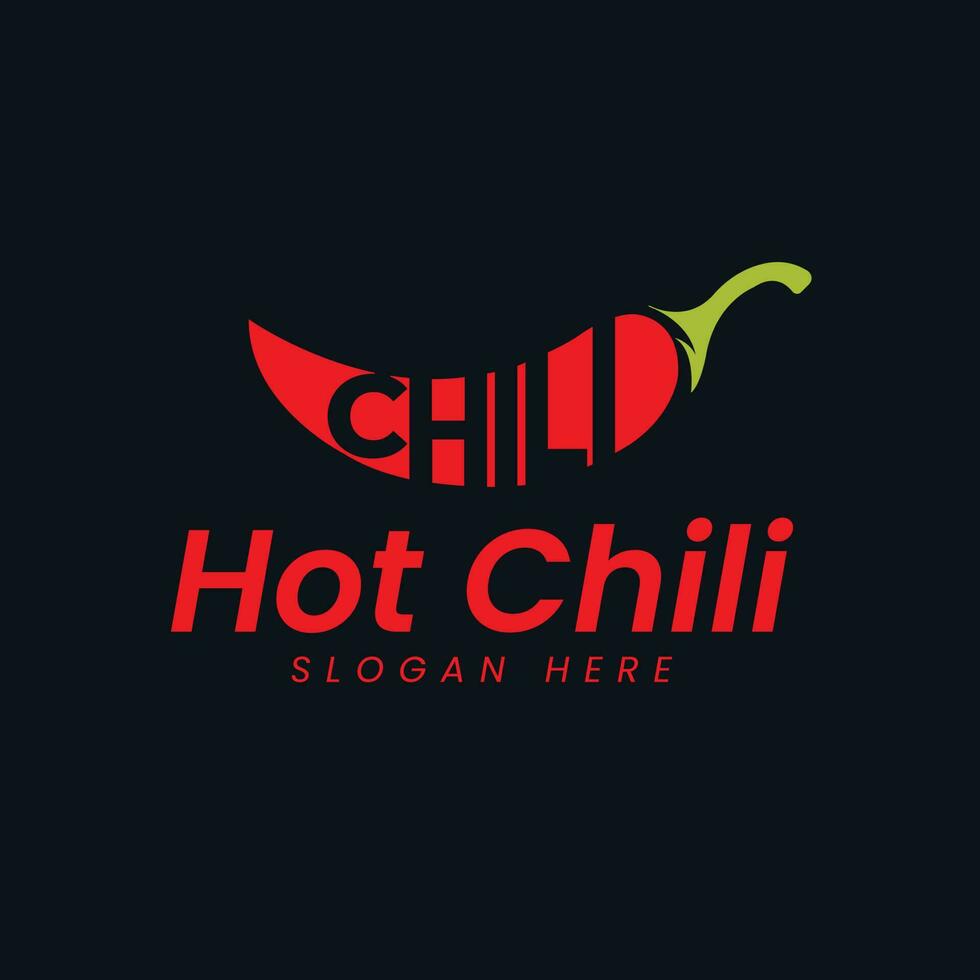 plantilla de vector de diseño de logotipo de chile caliente