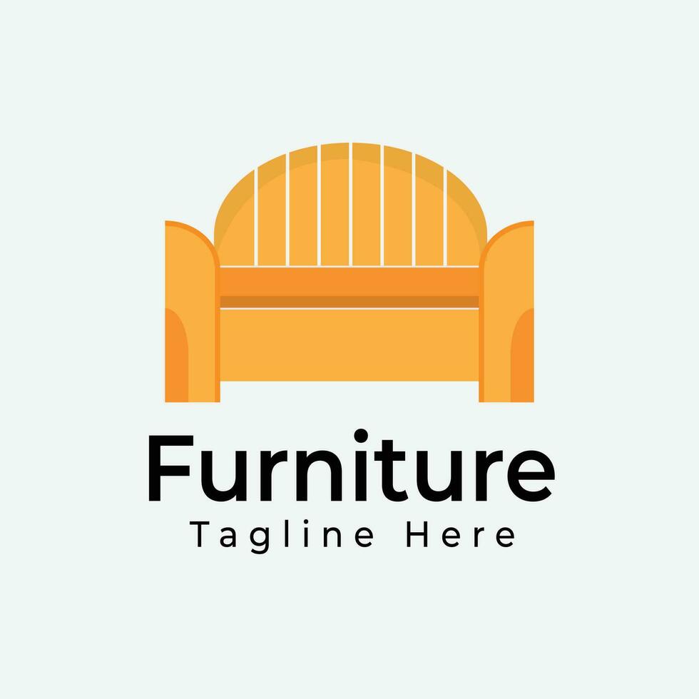 Furniture creative logo vector template design.