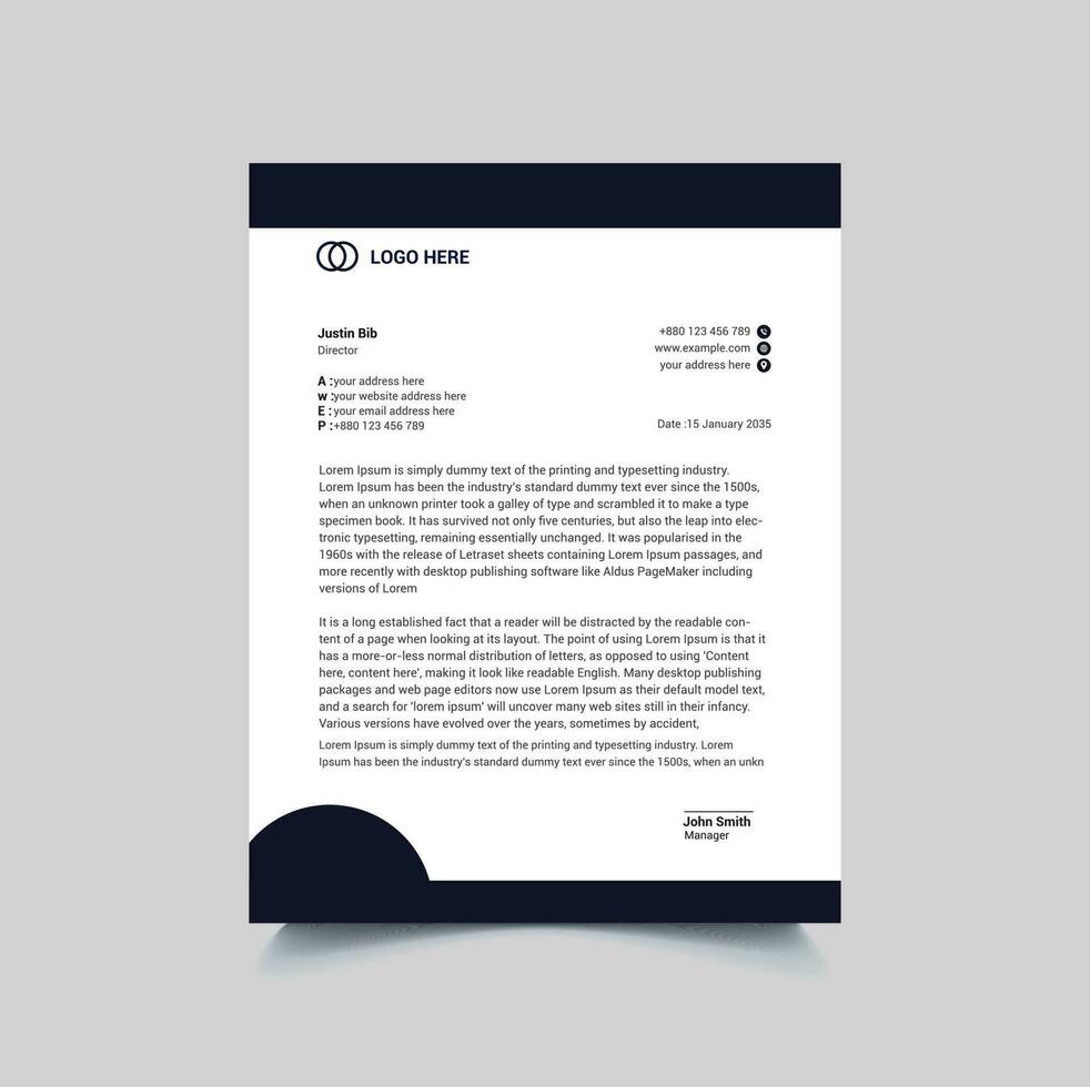 Letterhead Template Design vector