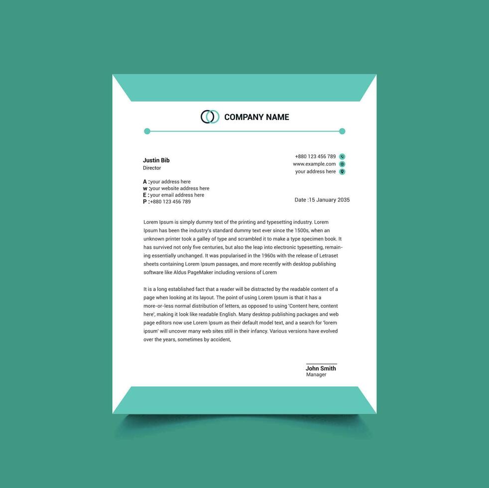 Letterhead Template Design vector