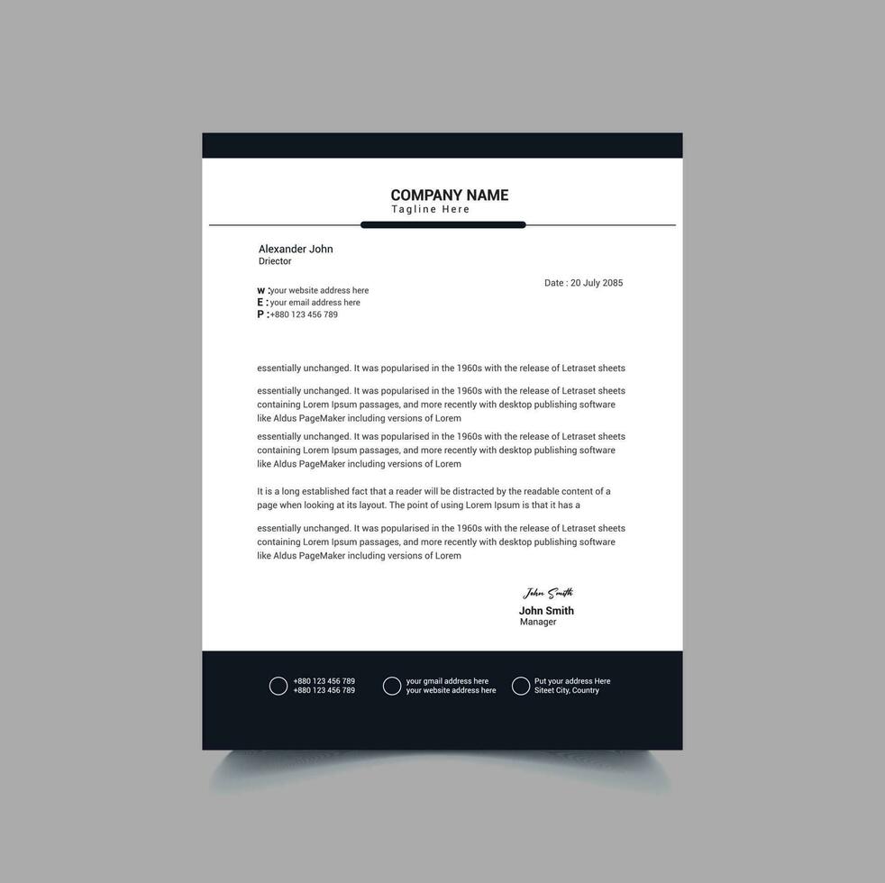 Modern Letterhead Design vector