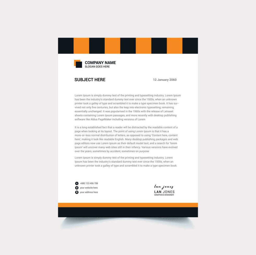 Simple Letterhead Design vector