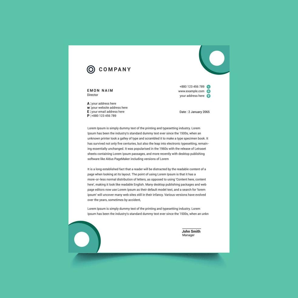 Modern Letterhead Design vector