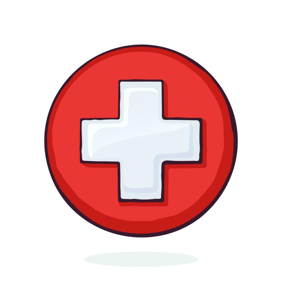 Illustration of medical white cross vector