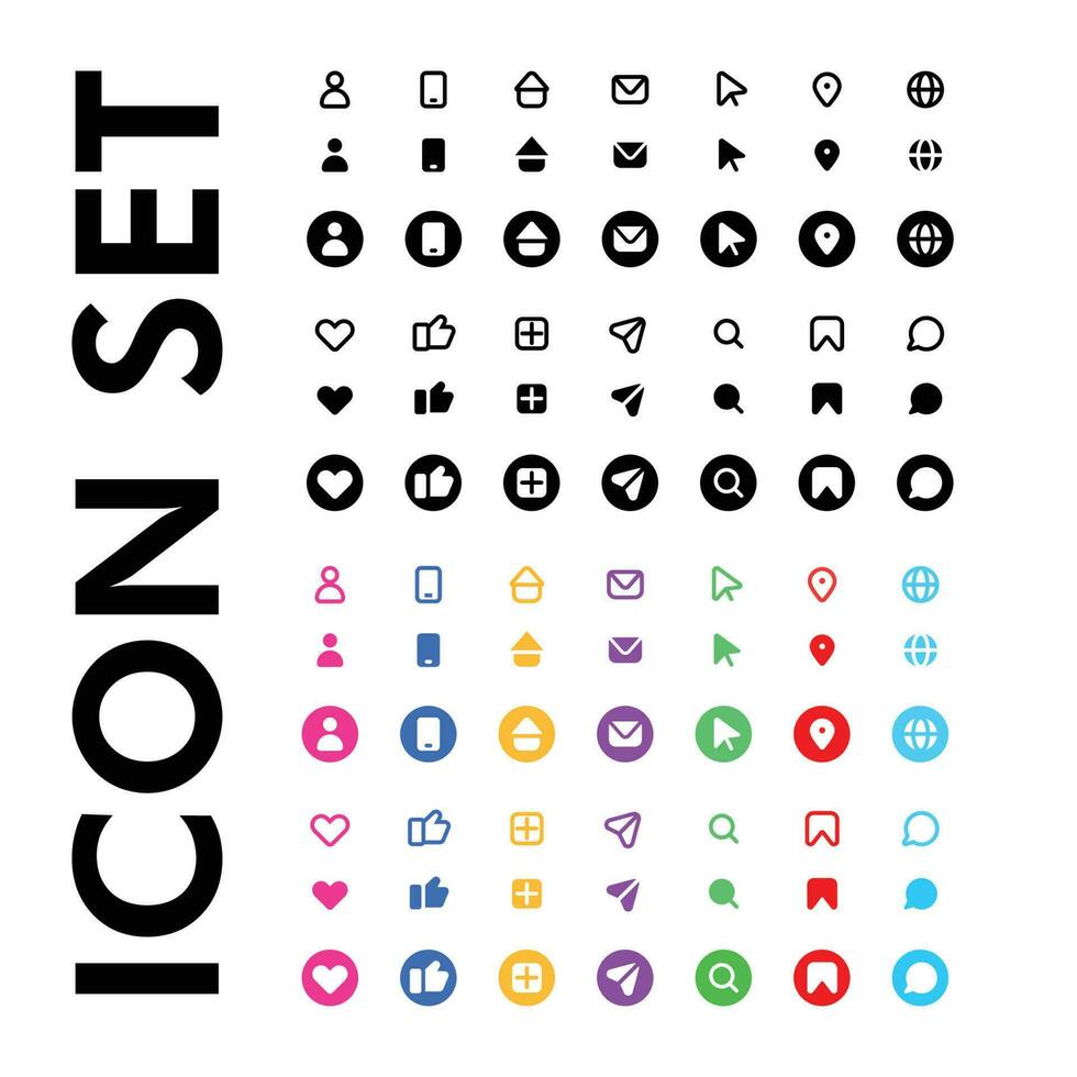 icon set in vector