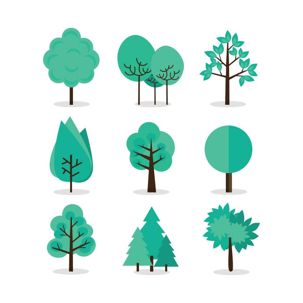 árbol íconos vector