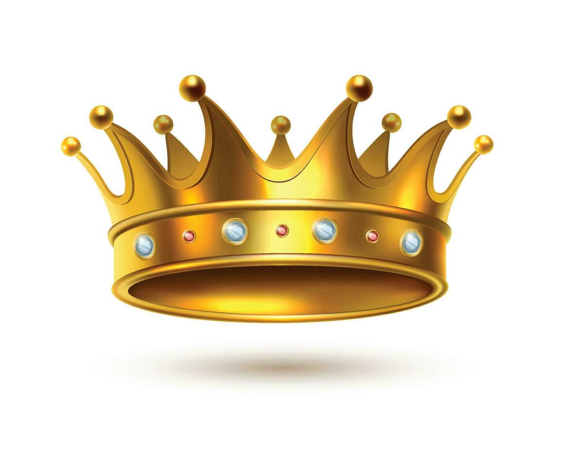 realistic crown in vector