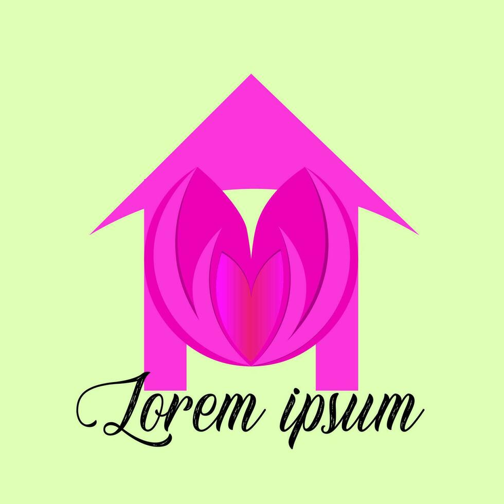 flor casa logo vector