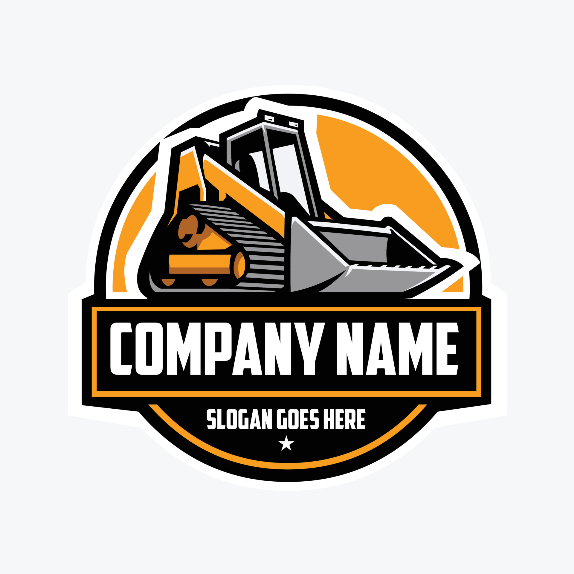 Skid Steer Loader Company Circle Emblem Logo Vector Design 23509455