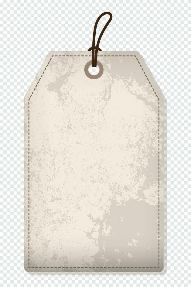 blanco antiguo papel etiqueta o paño etiqueta. marrón precio etiqueta con cuerda. modelo compras etiqueta. blanco descuento y precio etiqueta en papel. Clásico precio etiqueta. vector ilustración