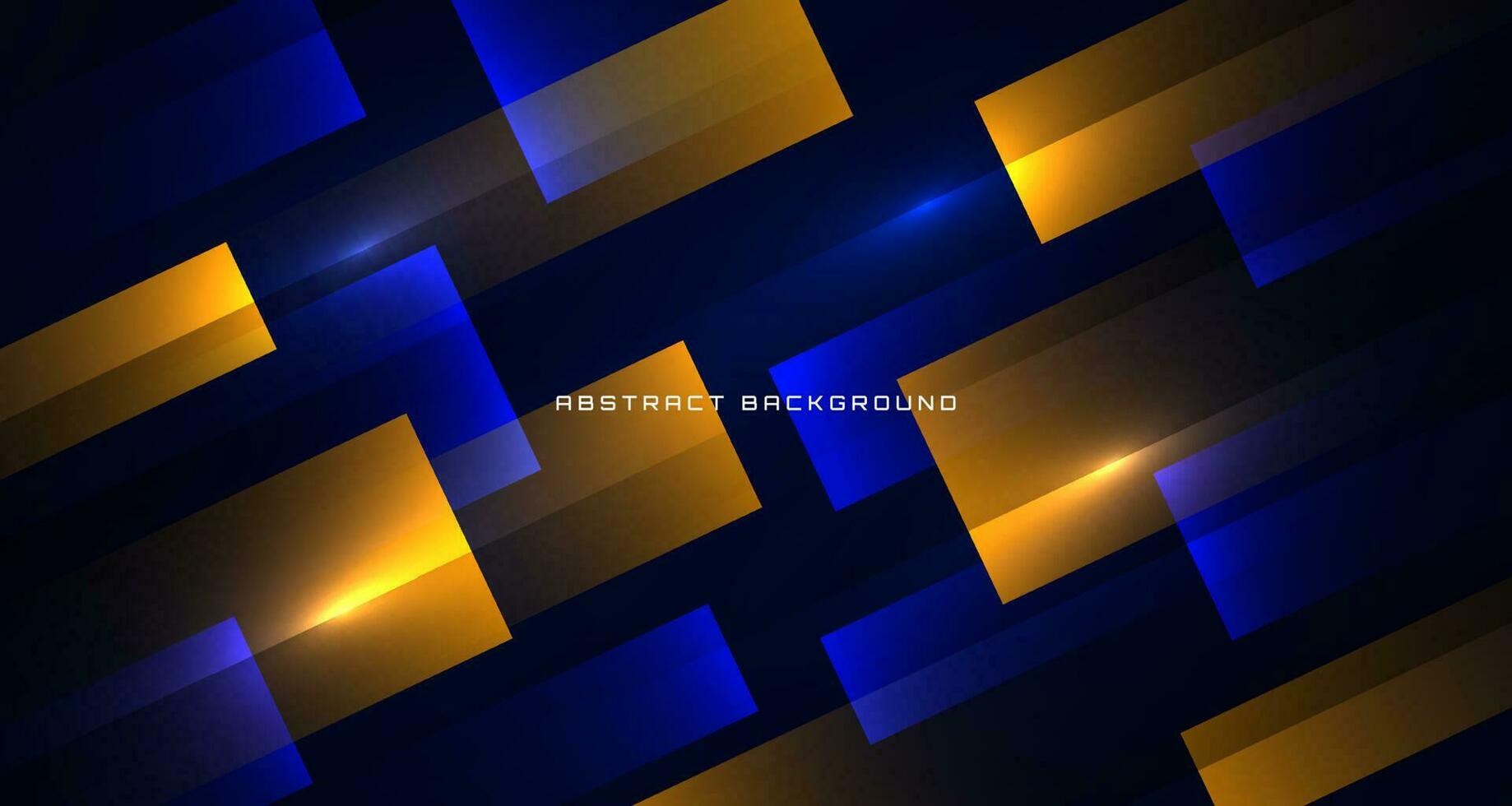 3D yellow blue techno abstract background overlap layer on dark space with glowing decoration. Style concept cut out. Graphic design element for banner flyer, card, brochure cover, or landing page vector