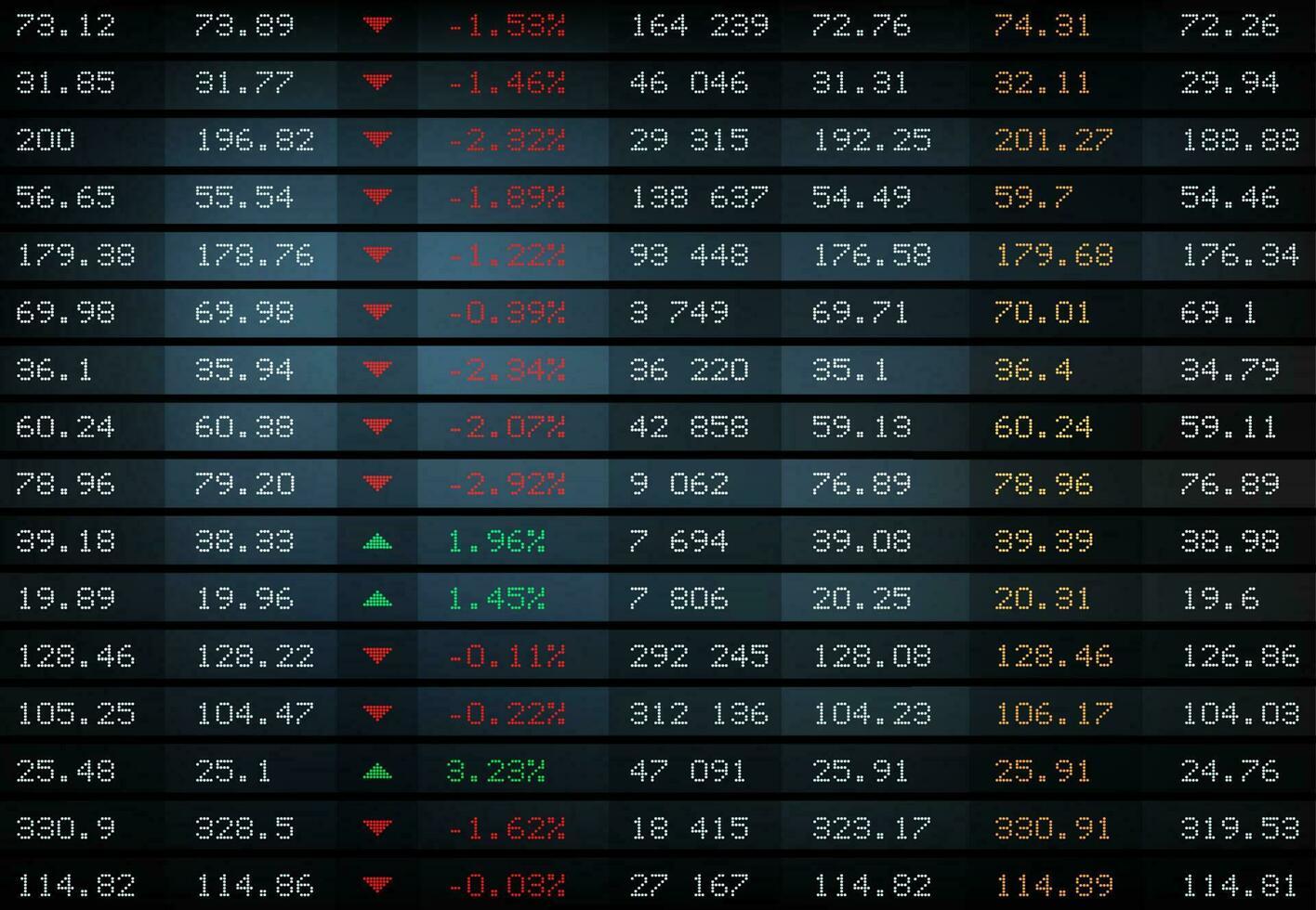 Stock exchange board, market index charts graphs vector