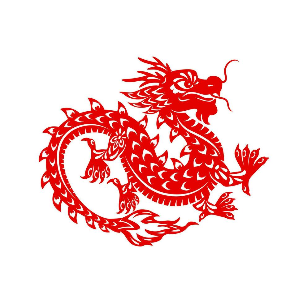 Chinese Lunar New Year festival dragon vector