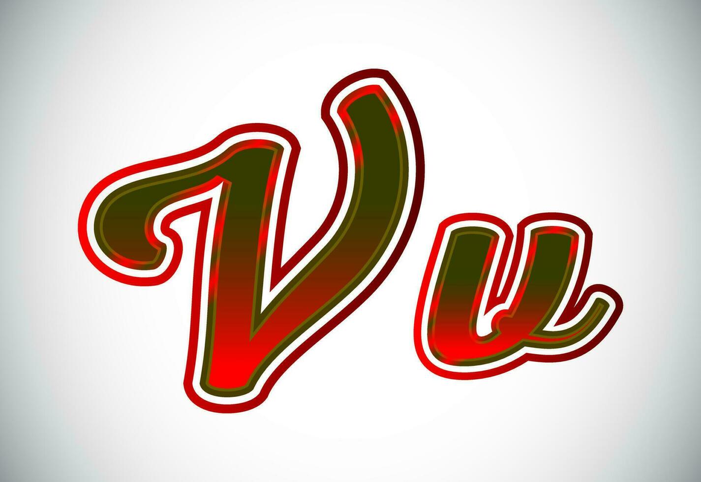 English Upper And Lower Case Letter V. Graphic Alphabet Symbol For Corporate Business Identity vector