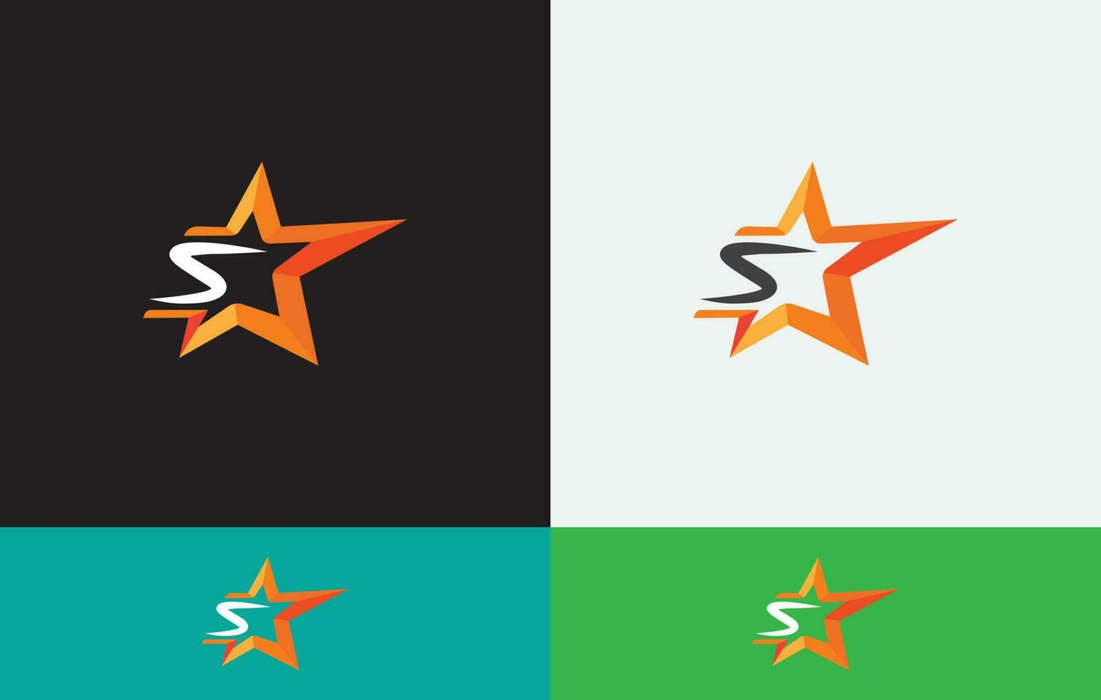 Colorful Star Logo Design vector art eps