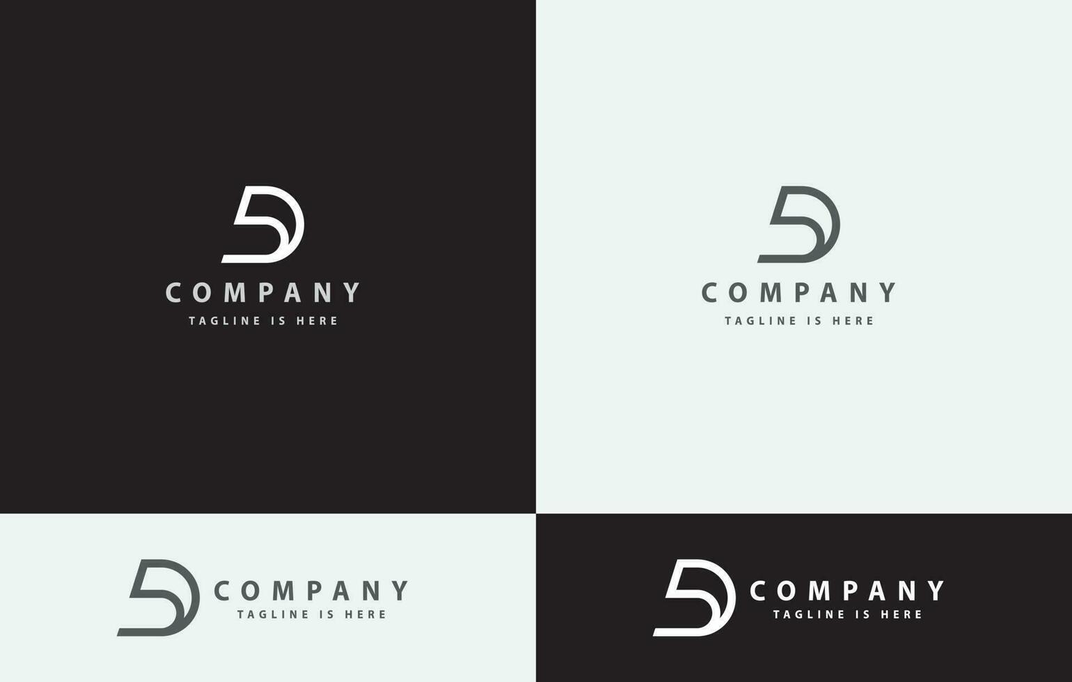 D letter Logo design vector art eps